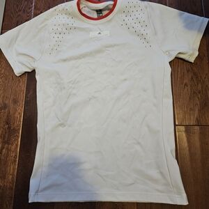 Adidas Stella McCartney Tennis White and Red Short Sleeve Tee